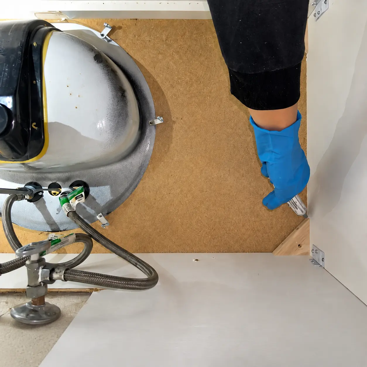 Targeted German cockroach baiting during a final follow-up service in Fontana